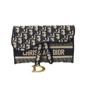 CHRISTIAN DIOR Blue Canvas Shoulder Bag